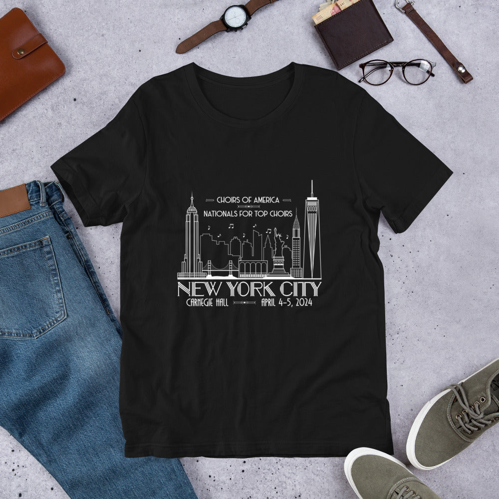 Nationals for Top Choirs, April 4-5, 2024 | Carnegie Hall | Unisex t-shirt