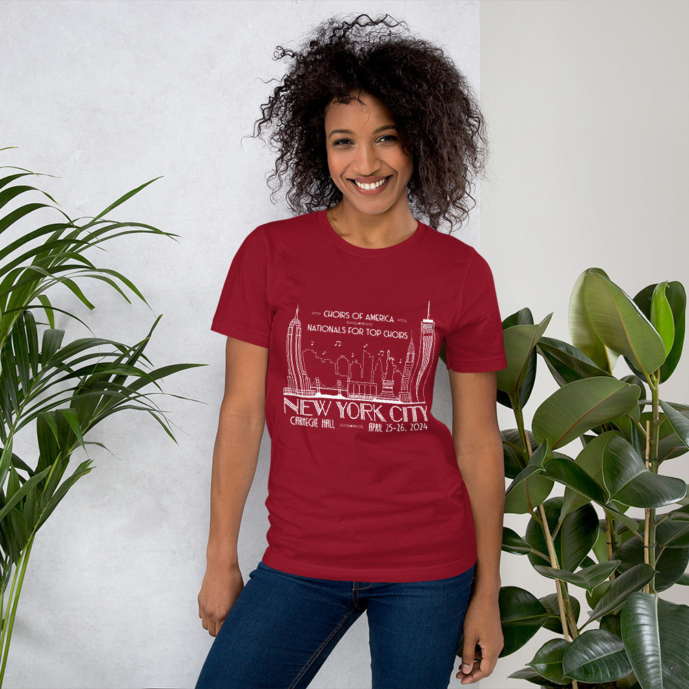 Nationals for Top Choirs, April 25-26, 2024 | Carnegie Hall | Unisex t-shirt